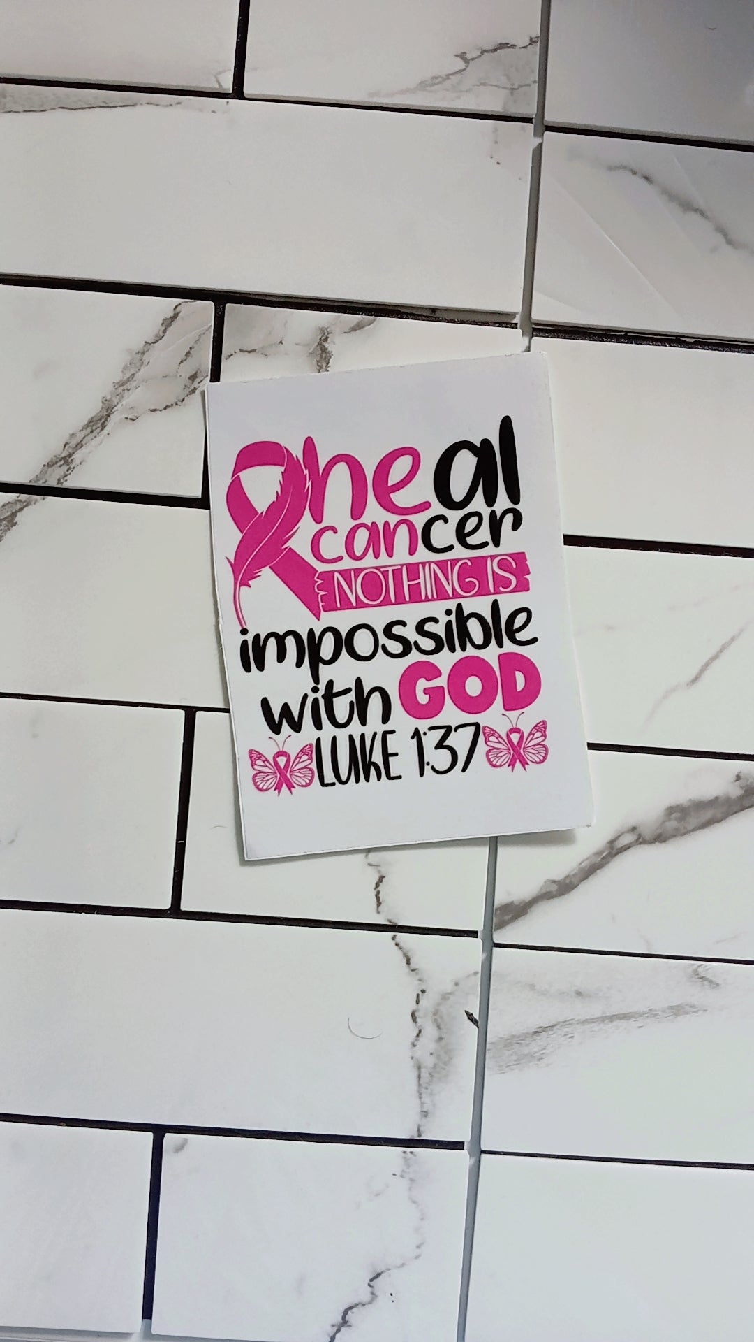 Breast Cancer Awareness UV DTF Stickers