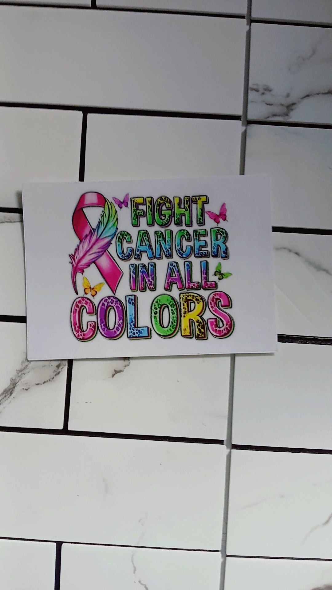 Breast Cancer Awareness UV DTF Stickers
