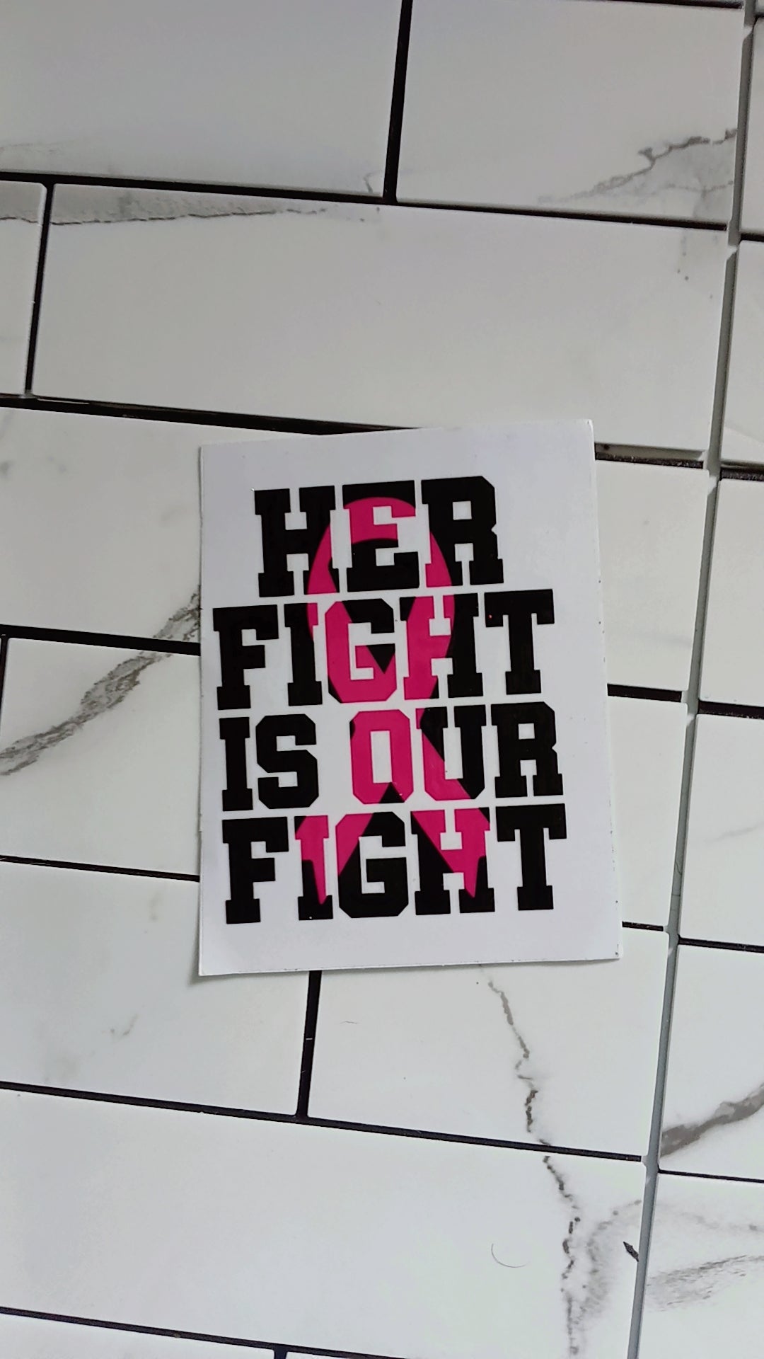 Breast Cancer Awareness UV DTF Stickers